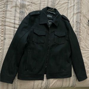 Men’s Guess Zip-up Jacket Wool Blend